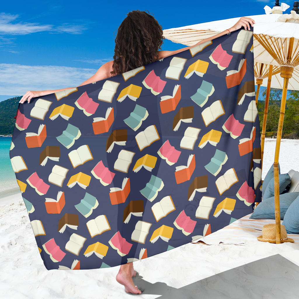 Book Pattern Print Design 01 Sarong Pareo Wrap