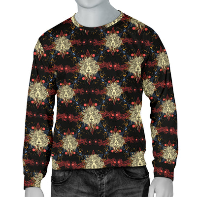Zodiac Leo Pattern Design Print Men Long Sleeve Sweatshirt
