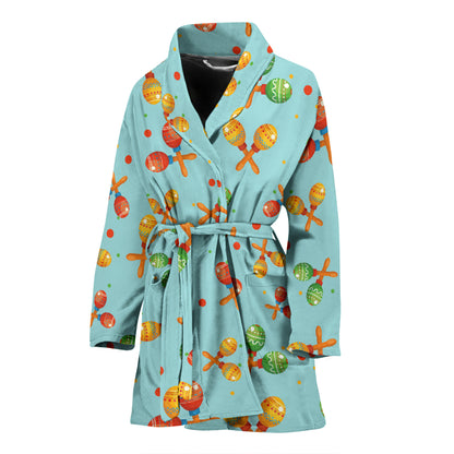 Maracas Print Design LKS402 Women Bathrobe