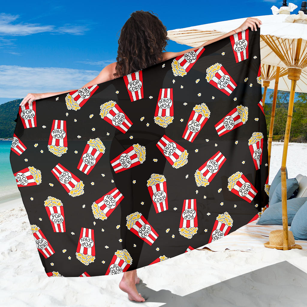 Popcorn Pattern Print Design A01 Sarong Pareo Wrap