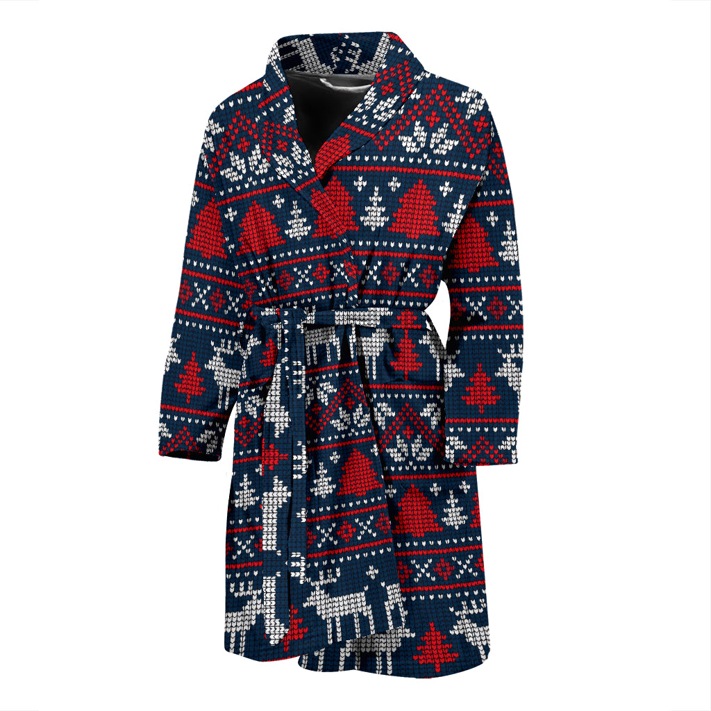 Reindeer Print Design LKS405 Men Bathrobe