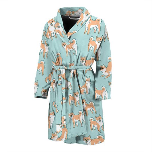 Shiba Inu Print Design LKS304 Men Bathrobe