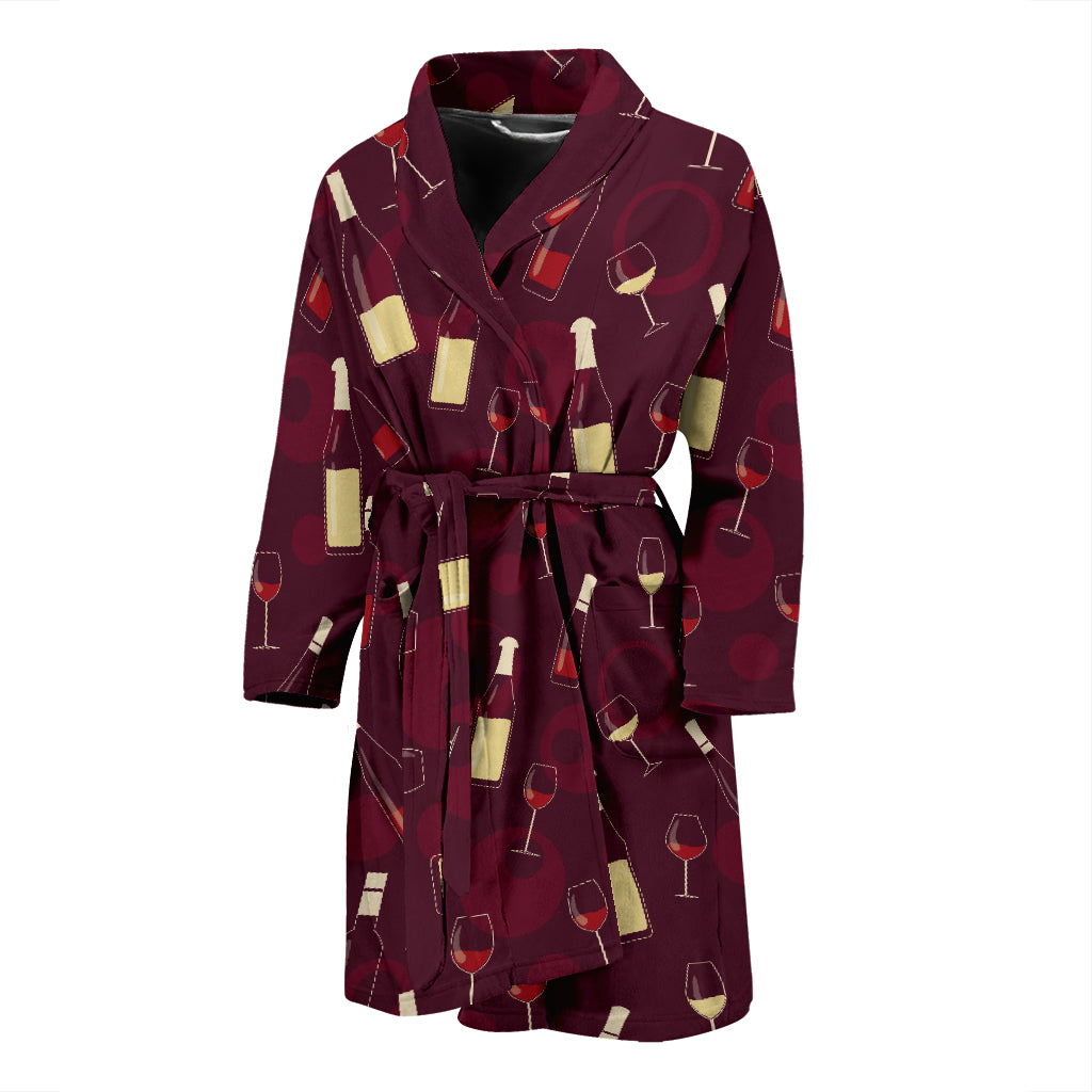 Wine Themed Print Design LKS302 Men Bathrobe