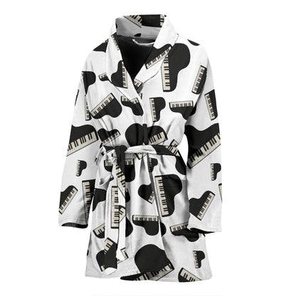 Piano Print Design LKS405 Women Bathrobe