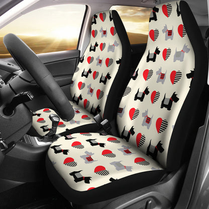 Scottish Terriers Print Design LKS3010 Car Seat Covers