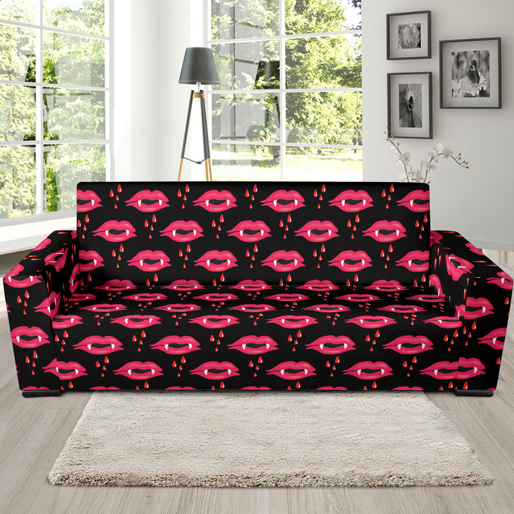 Vampire Lips Print Design LKS303 Sofa Slipcover
