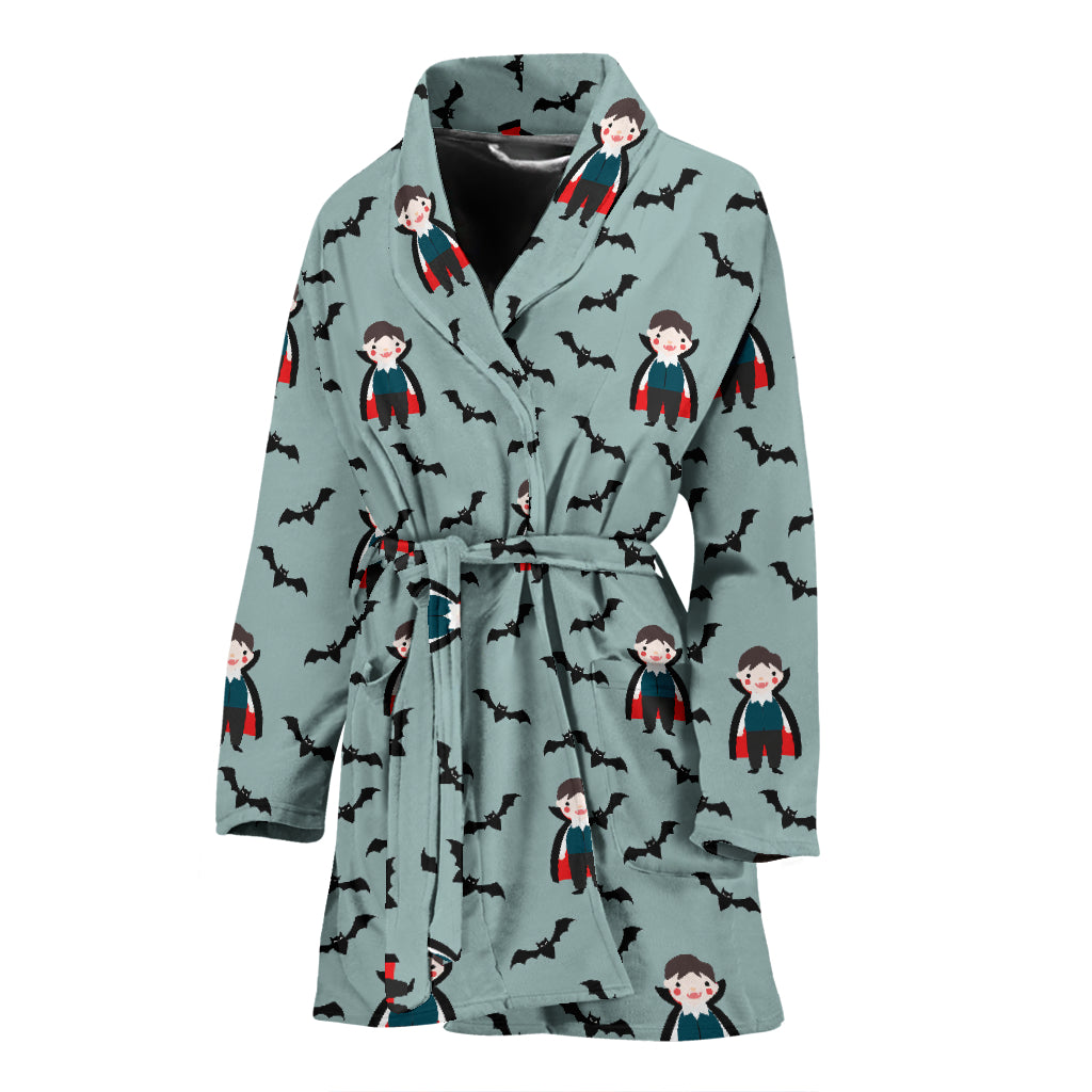 Vampire Print Design LKS304 Women Bathrobe