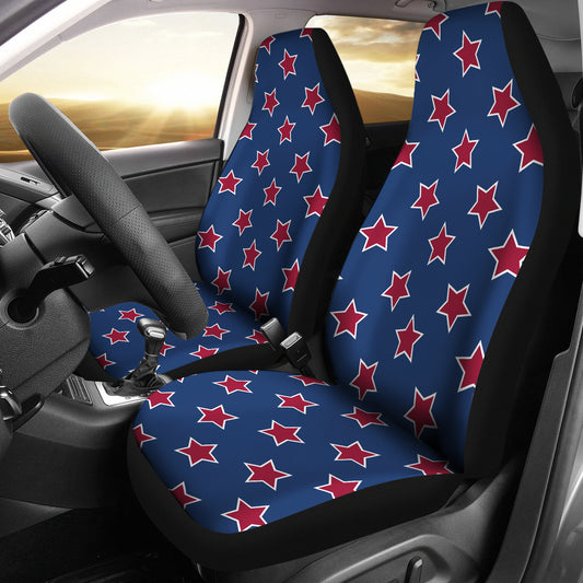 Star Red Blue Print Design LKS301 Car Seat Covers