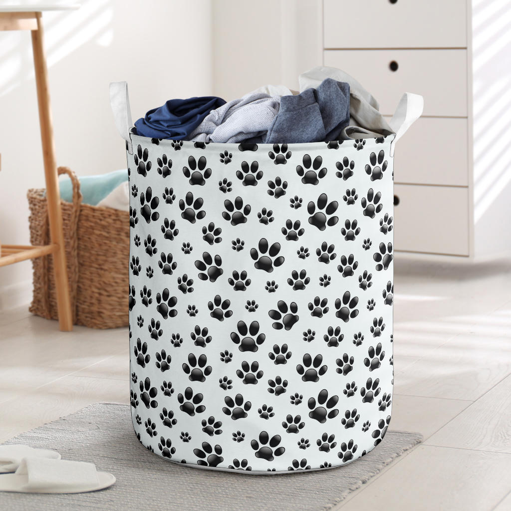 Paw Themed Print Laundry Basket