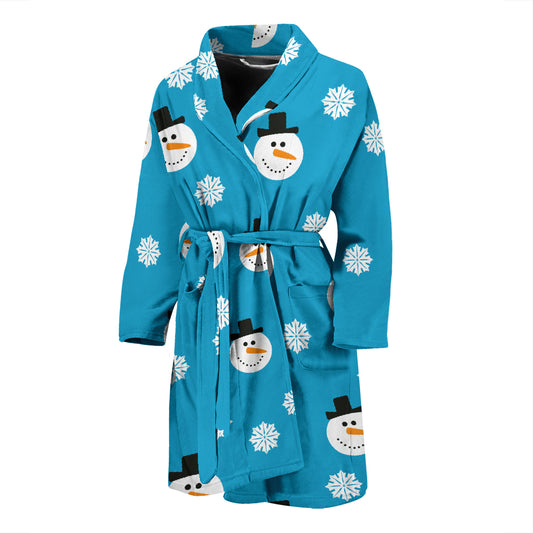 Snowman Print Design LKS303 Men Bathrobe
