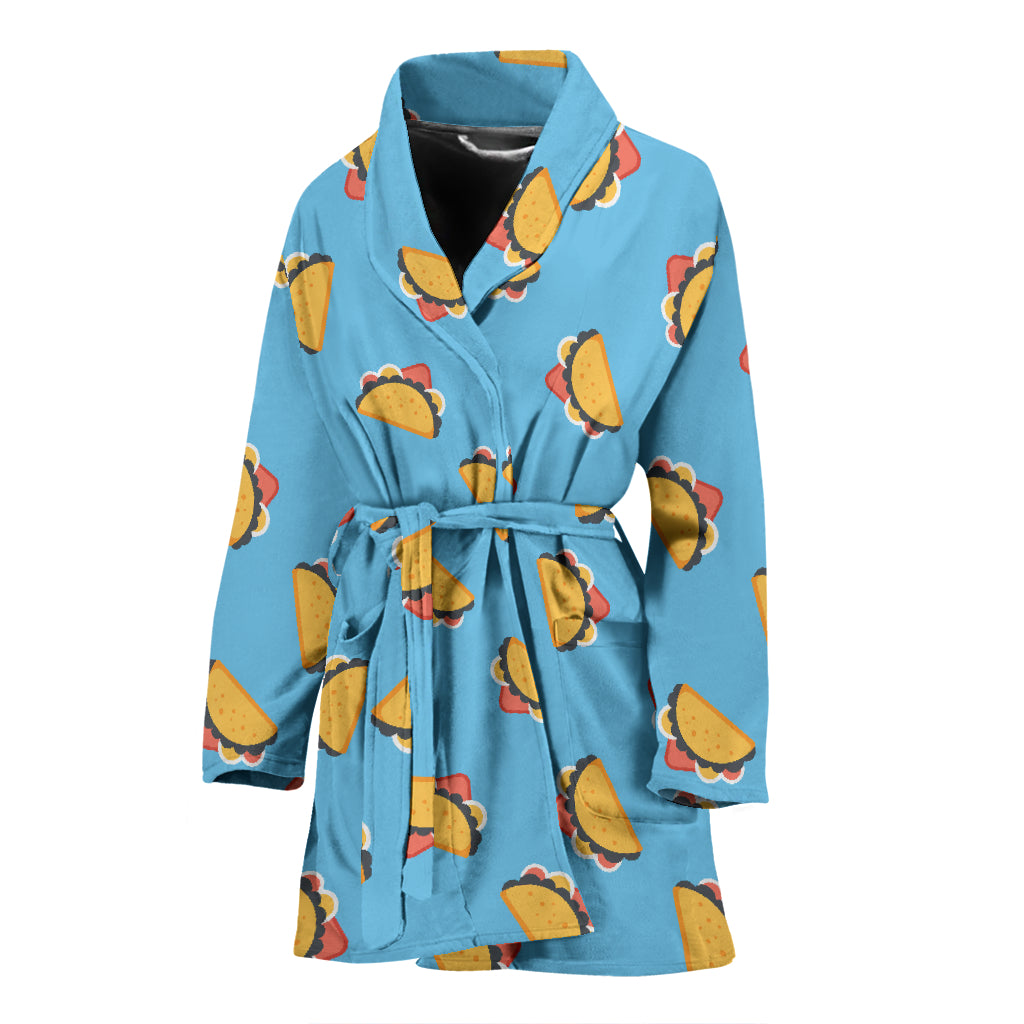 Taco Print Design LKS301 Women Bathrobe