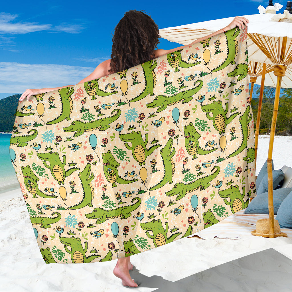 Alligator Pattern Print Design 01 Sarong Pareo Wrap