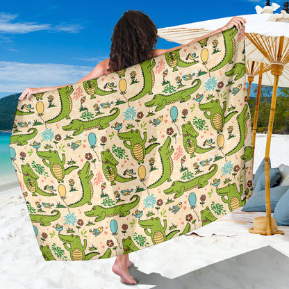 Alligator Pattern Print Design 01 Sarong Pareo Wrap