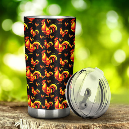 Rooster Print Themed Tumbler