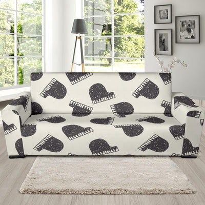 Piano Pattern Print Design 04 Sofa Slipcover