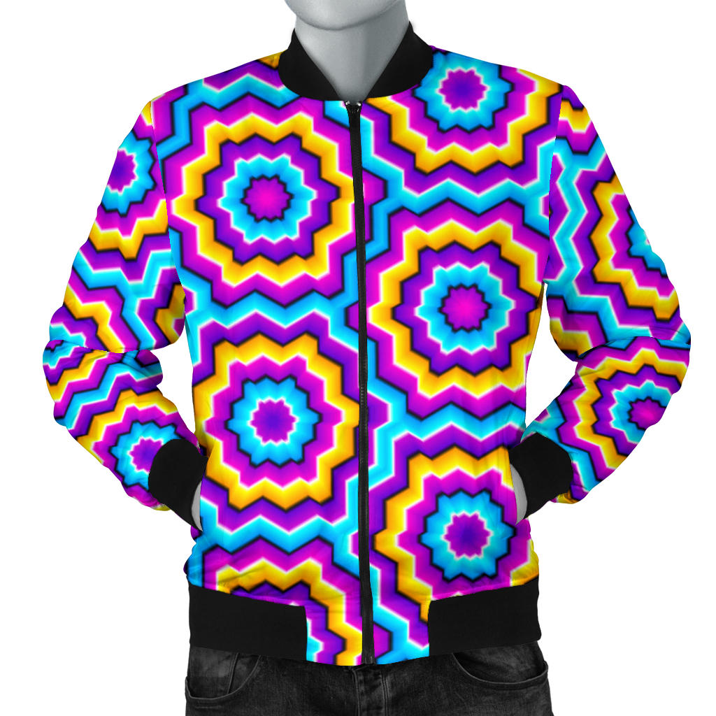 Optical illusion Techno Movement Men Bomber Jacket