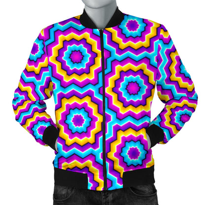 Optical illusion Techno Movement Men Bomber Jacket