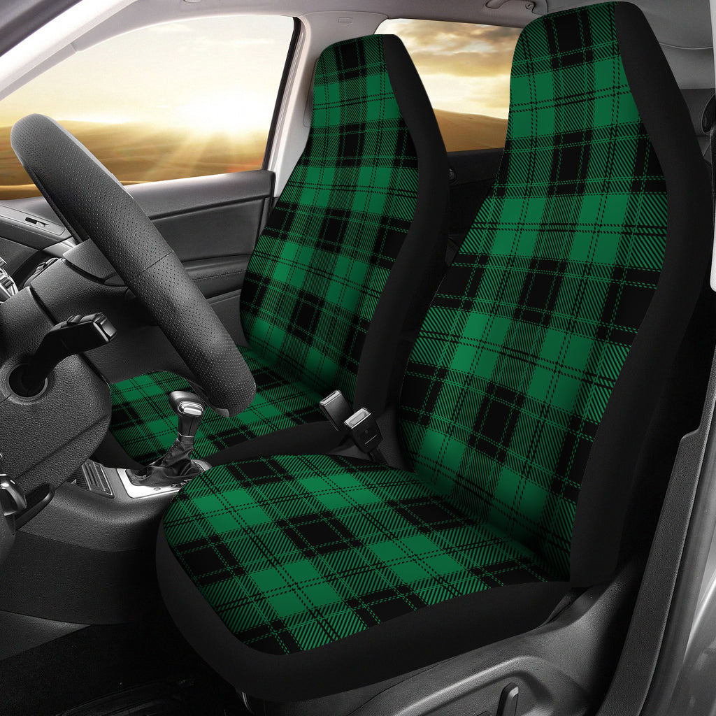 Tartan Green Print Design LKS302 Car Seat Covers