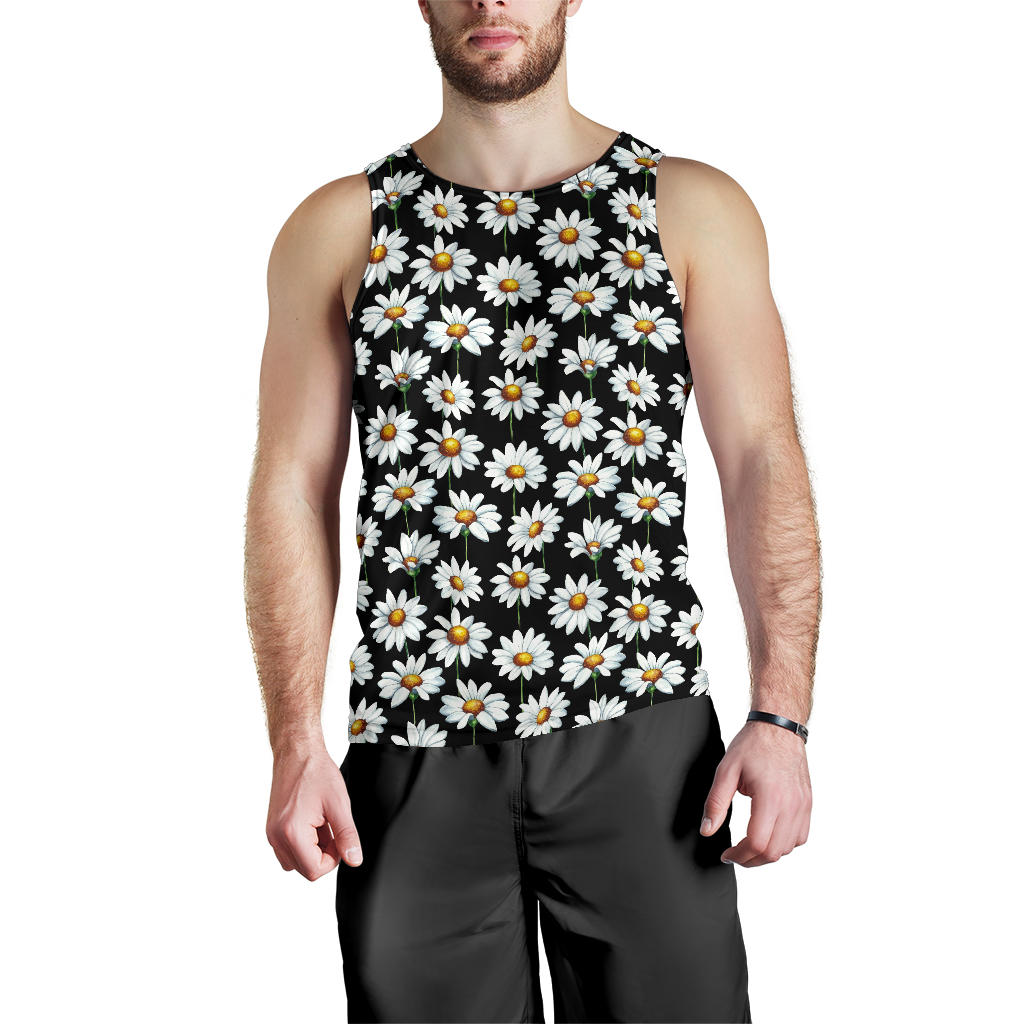 Daisy Print Pattern Men Tank Top