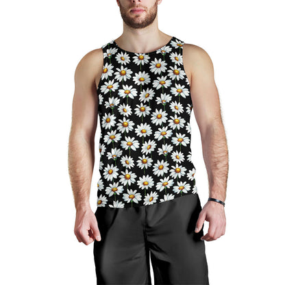 Daisy Print Pattern Men Tank Top