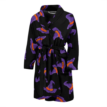 Witch Hat Print Design LKS304 Men Bathrobe