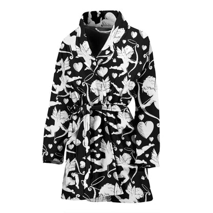 Cupid Pattern Print Design 04 Women Bathrobe