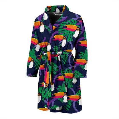 Toucan Print Design LKS302 Men Bathrobe