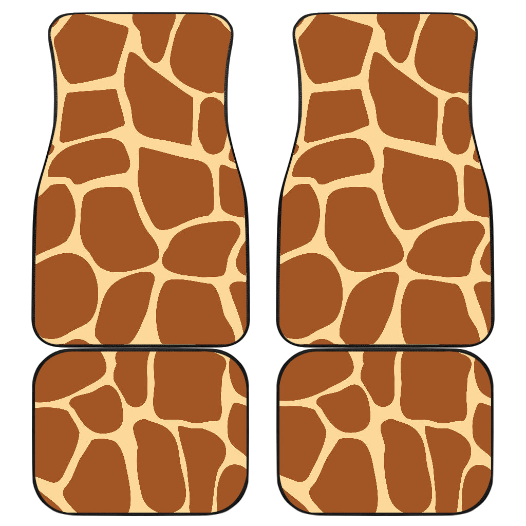 Giraffe Texture Print Car Floor Mats Front Back