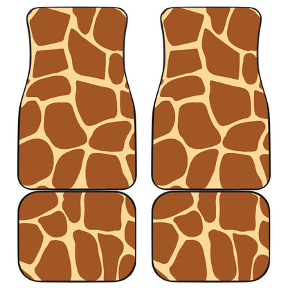 Giraffe Texture Print Car Floor Mats Front Back
