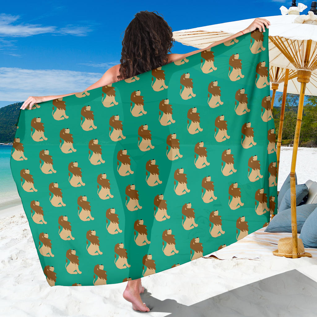 Lion Pattern Print Design 02 Sarong Pareo Wrap
