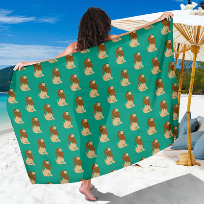 Lion Pattern Print Design 02 Sarong Pareo Wrap