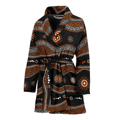 Aboriginal Print Design LKS404 Women Bathrobe