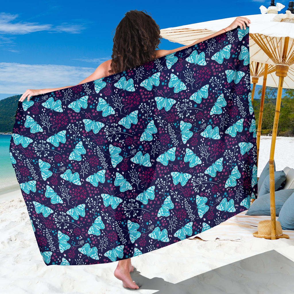 Butterfly Pattern Print Design 011 Sarong Pareo Wrap