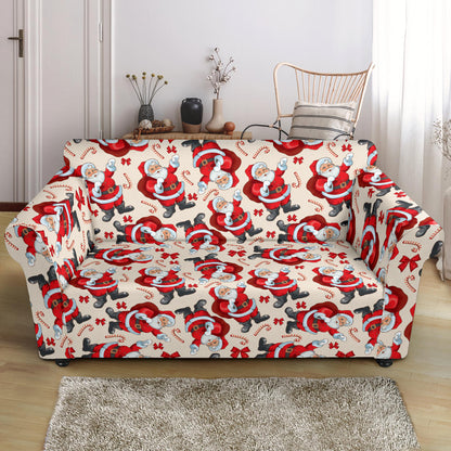 Santa Christmas Themed Print Design LKS302 Loveseat Couch Slipcover