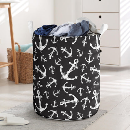 Anchor Black White Laundry Basket