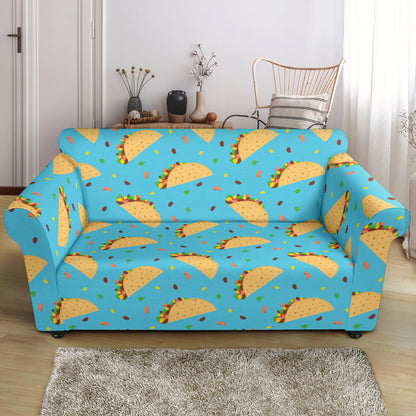 Taco Print Design LKS303 Loveseat Couch Slipcover