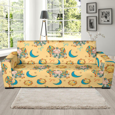 Aries Zodiac Pattern Print Design 03 Sofa Slipcover