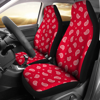 Bandana Red Paisley Print Design LKS305 Car Seat Covers