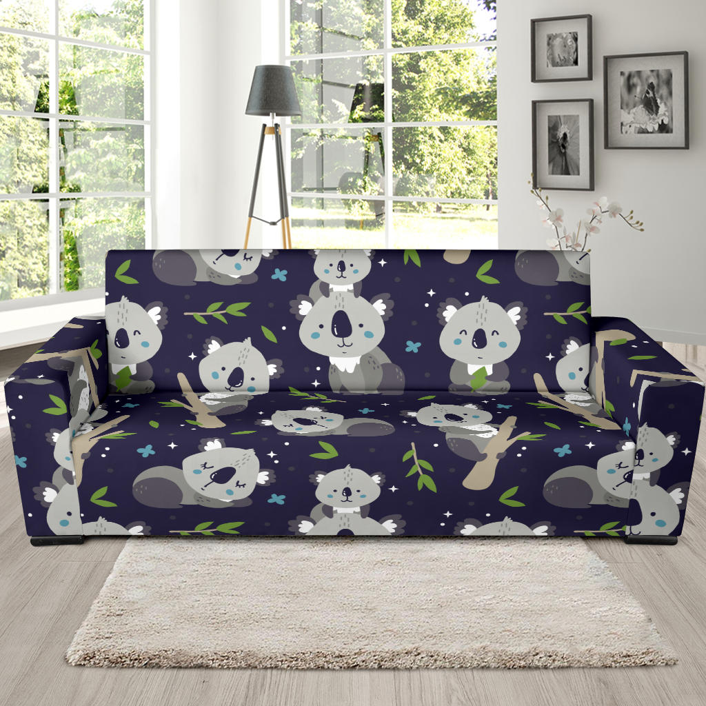 Koala Pattern Print Design 04 Sofa Slipcover