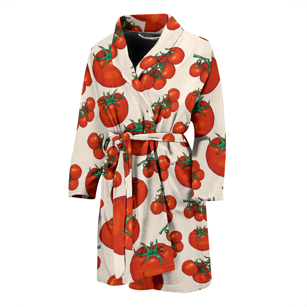 Tomato Print Design LKS302 Men Bathrobe