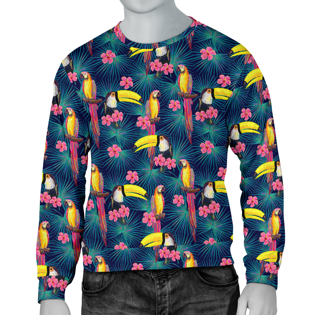 Toucan Parrot Design Men Long Sleeve Sweatshirt