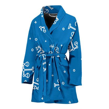 Libra Pattern Print Design 05 Women Bathrobe