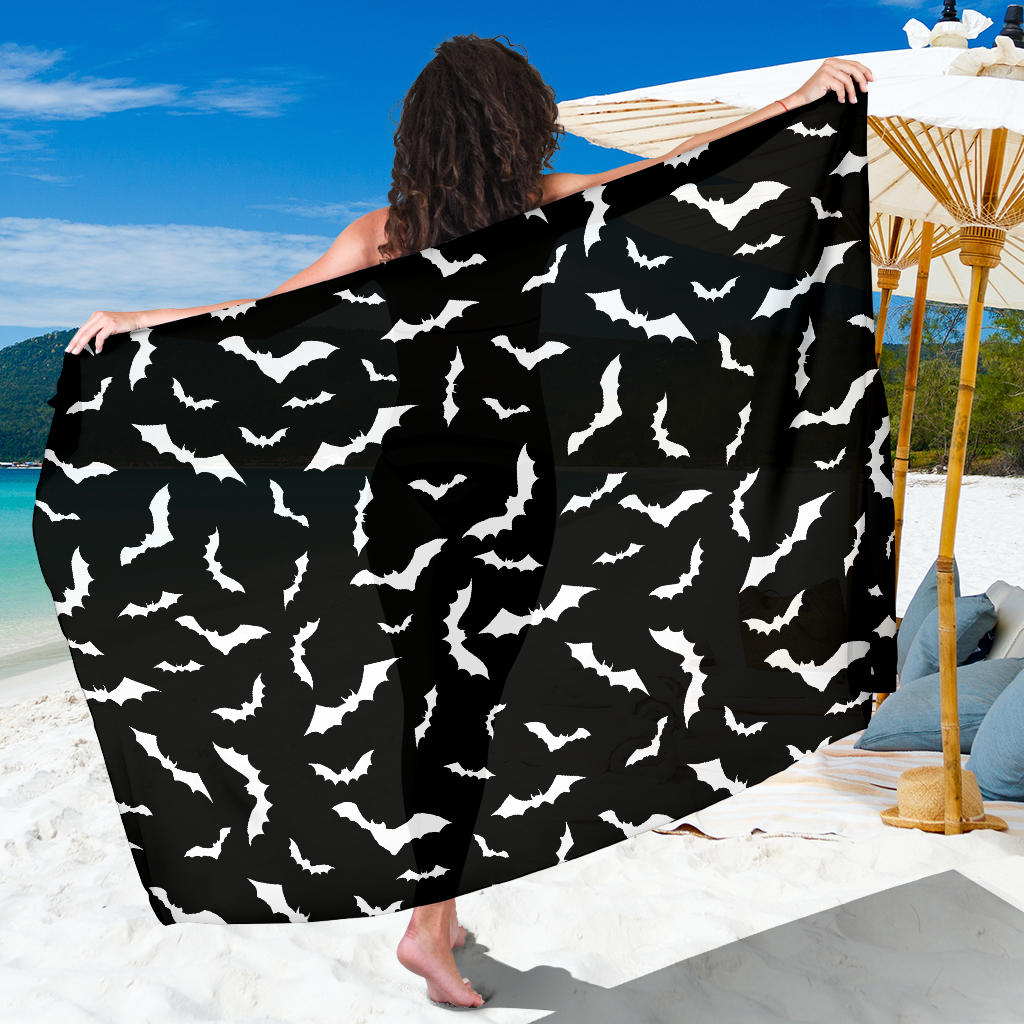 Bat Pattern Print Design 05 Sarong Pareo Wrap
