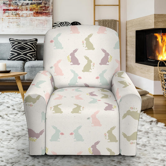 Bunny Pattern Print Design 05 Recliner Slipcover with Pocket