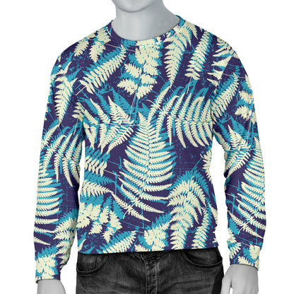 Fern Leave Summer Print Pattern Men Long Sleeve Sweatshirt