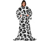 Snow Leopard Skin Print  Adult Sleeve Blanket