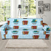 Accordion Mustache Pattern Print Design 01 Sofa Slipcover