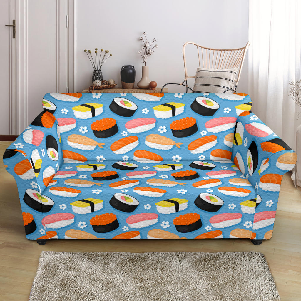 Sushi Print Design LKS304 Loveseat Couch Slipcover
