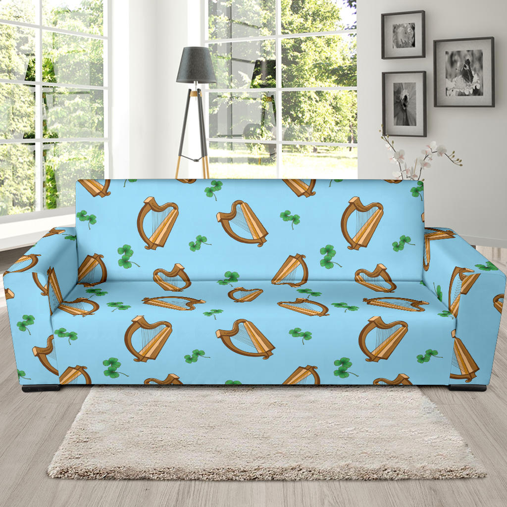 Harp Pattern Print Design 01 Sofa Slipcover