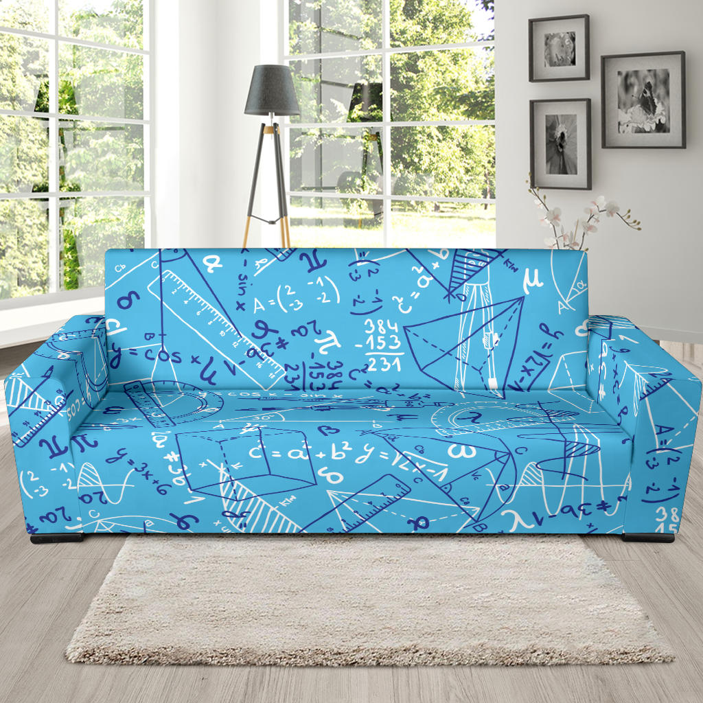 Math Pattern Print Design 02 Sofa Slipcover